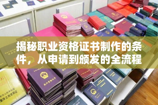 温宿揭秘职业资格证书制作的条件，从申请到颁发的全流程解析