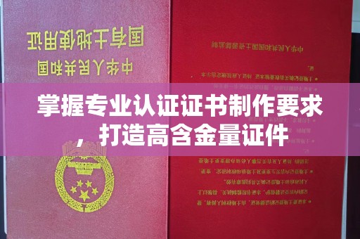 温宿掌握专业认证证书制作要求，打造高含金量证件