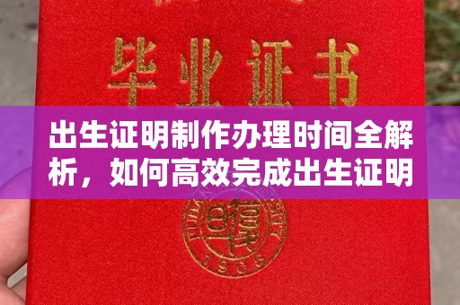 温宿出生证明制作办理时间全解析，如何高效完成出生证明申请？