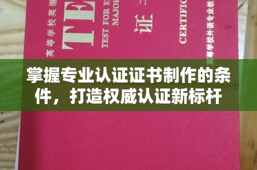 温宿掌握专业认证证书制作的条件，打造权威认证新标杆
