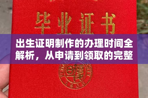 温宿出生证明制作的办理时间全解析，从申请到领取的完整指南